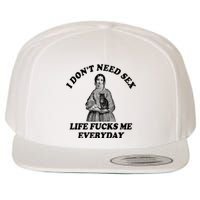 I Dont Need Sex Life Fucks Me Everyday Funny Wool Snapback Cap