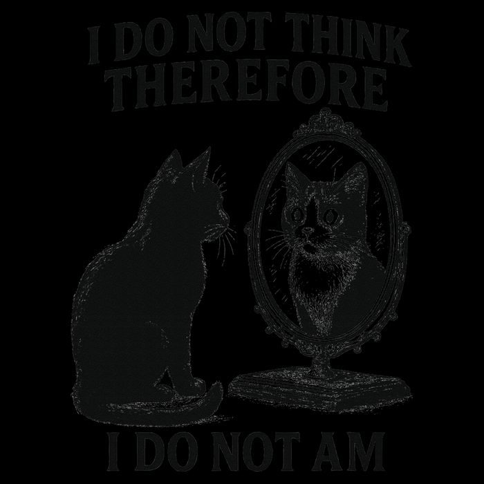I Do Not Think Therefore I Do Not Am Cat Meme Deep Thoughts Impact Tech Backpack