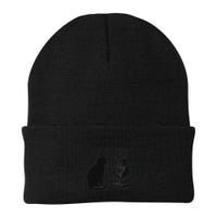 I Do Not Think Therefore I Do Not Am Cat Meme Deep Thoughts Knit Cap Winter Beanie
