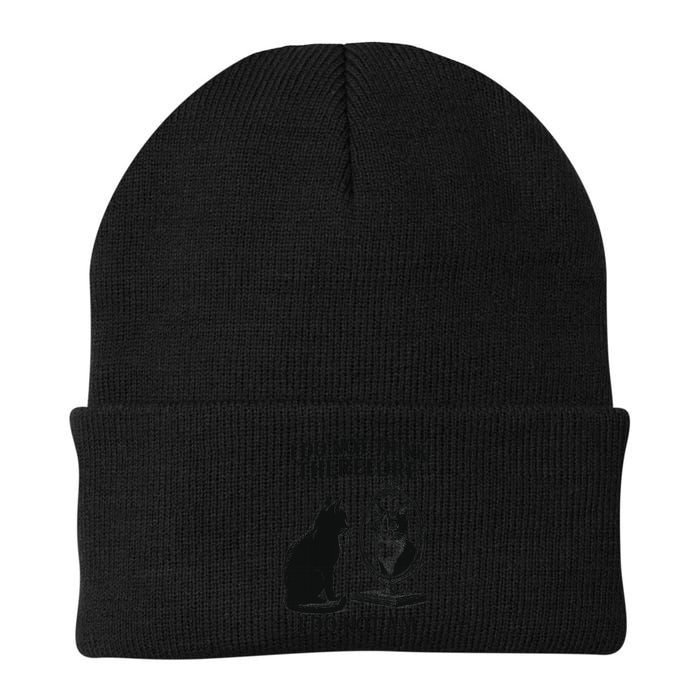 I Do Not Think Therefore I Do Not Am Cat Meme Deep Thoughts Knit Cap Winter Beanie