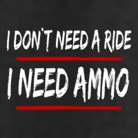 I Don't Need A Ride I Need Ammo Ukraine 7 Panel Mesh Trucker Snapback Hat