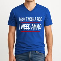 I Don't Need A Ride I Need Ammo Ukraine V-Neck T-Shirt