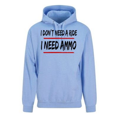 I Don't Need A Ride I Need Ammo Ukraine Unisex Surf Hoodie