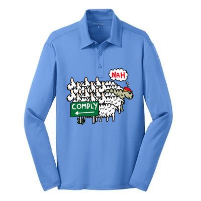 I Do Not Comply Silk Touch Performance Long Sleeve Polo