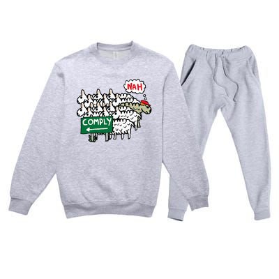 I Do Not Comply Premium Crewneck Sweatsuit Set