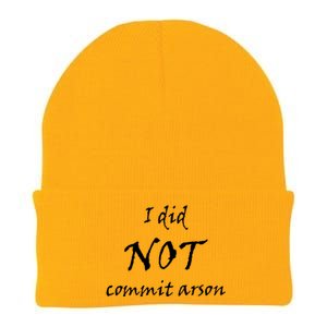 I Did Not Commit Arson Funny Quote Knit Cap Winter Beanie