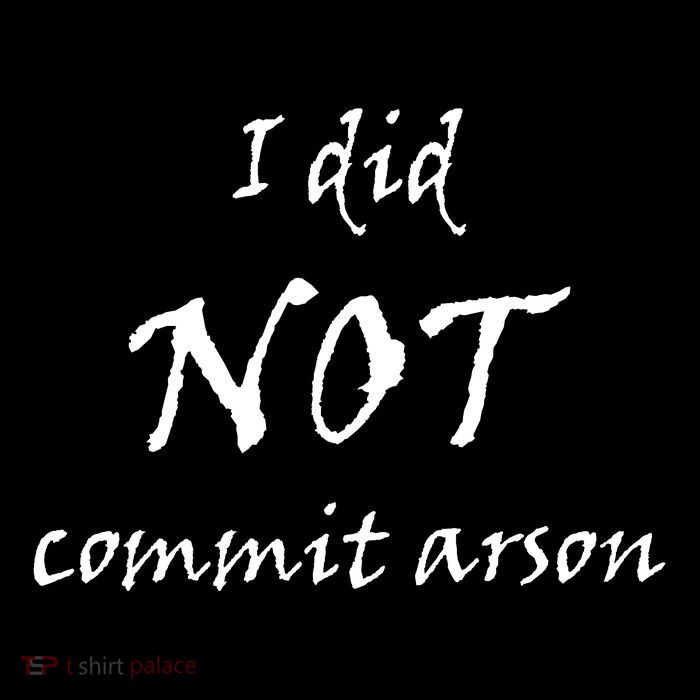 I Did Not Commit Arson Funny Quote Flexfit Unipanel Trucker Cap