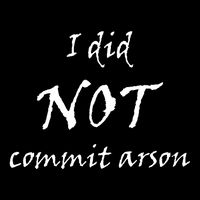 I Did Not Commit Arson Funny Quote Drawstring Bag
