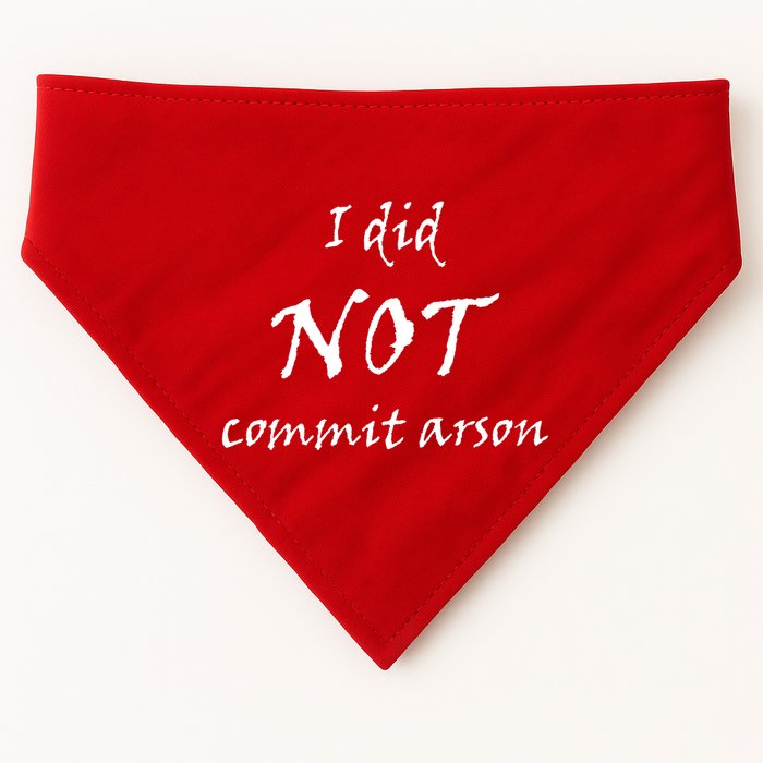 I Did Not Commit Arson Funny Quote USA-Made Doggie Bandana