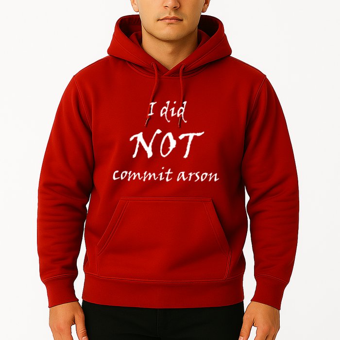 I Did Not Commit Arson Funny Quote Hoodie