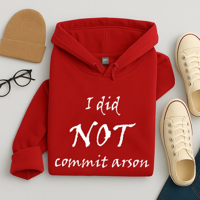 I Did Not Commit Arson Funny Quote Hoodie