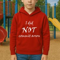 I Did Not Commit Arson Funny Quote Kids Hoodie