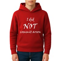 I Did Not Commit Arson Funny Quote Kids Hoodie