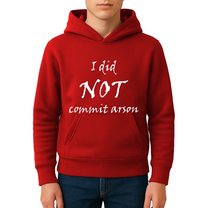 I Did Not Commit Arson Funny Quote Kids Hoodie