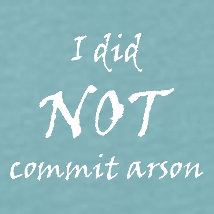 I Did Not Commit Arson Funny Quote Sueded Cloud Jersey T-Shirt