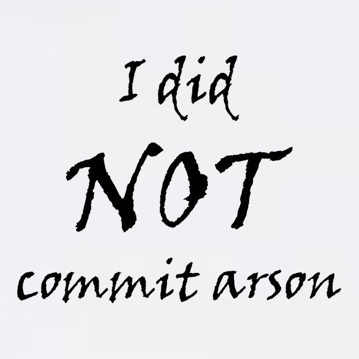 I Did Not Commit Arson Funny Quote Garment-Dyed Sweatshirt