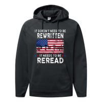 It Doesnt Need To Be Rewritten It Needs To Be Reread Performance Fleece Hoodie