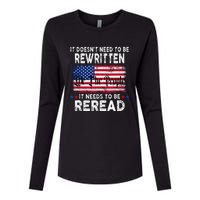 It Doesnt Need To Be Rewritten It Needs To Be Reread Womens Cotton Relaxed Long Sleeve T-Shirt