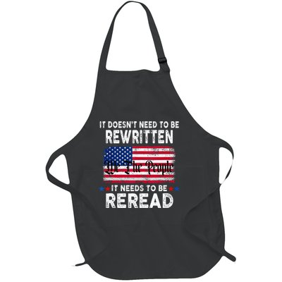 It Doesnt Need To Be Rewritten It Needs To Be Reread Full-Length Apron With Pockets