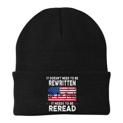 It Doesnt Need To Be Rewritten It Needs To Be Reread Knit Cap Winter Beanie