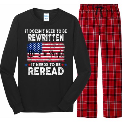 It Doesnt Need To Be Rewritten It Needs To Be Reread Long Sleeve Pajama Set