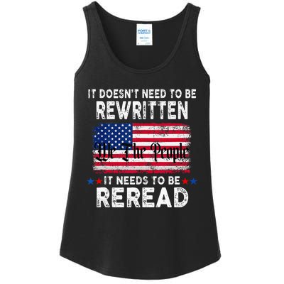 It Doesnt Need To Be Rewritten It Needs To Be Reread Ladies Essential Tank