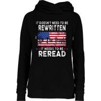 It Doesnt Need To Be Rewritten It Needs To Be Reread Womens Funnel Neck Pullover Hood