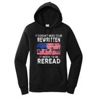 It Doesnt Need To Be Rewritten It Needs To Be Reread Women's Pullover Hoodie