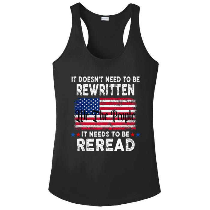 It Doesnt Need To Be Rewritten It Needs To Be Reread Ladies PosiCharge Competitor Racerback Tank