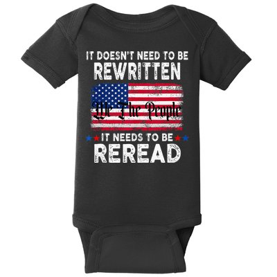It Doesnt Need To Be Rewritten It Needs To Be Reread Baby Bodysuit
