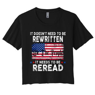 It Doesnt Need To Be Rewritten It Needs To Be Reread Women's Crop Top Tee