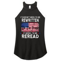 It Doesnt Need To Be Rewritten It Needs To Be Reread Women's Perfect Tri Rocker Tank