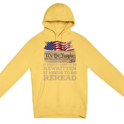 It DoesnT Need To Be Rewritten It Needs To Be Reread Premium Pullover Hoodie