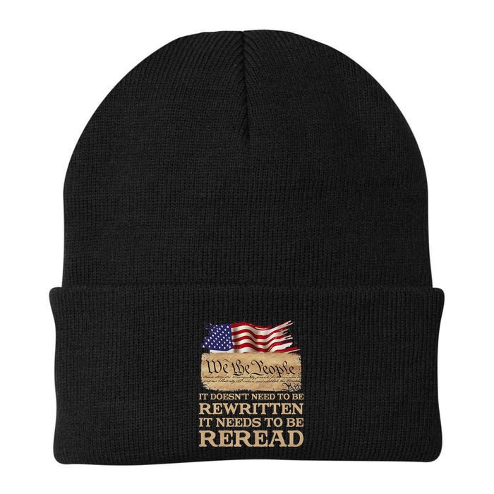 It DoesnT Need To Be Rewritten It Needs To Be Reread Knit Cap Winter Beanie