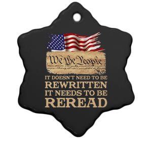 It DoesnT Need To Be Rewritten It Needs To Be Reread Ceramic Star Ornament