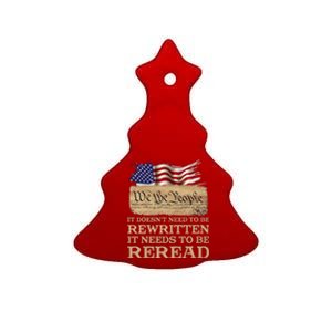 It DoesnT Need To Be Rewritten It Needs To Be Reread Ceramic Tree Ornament