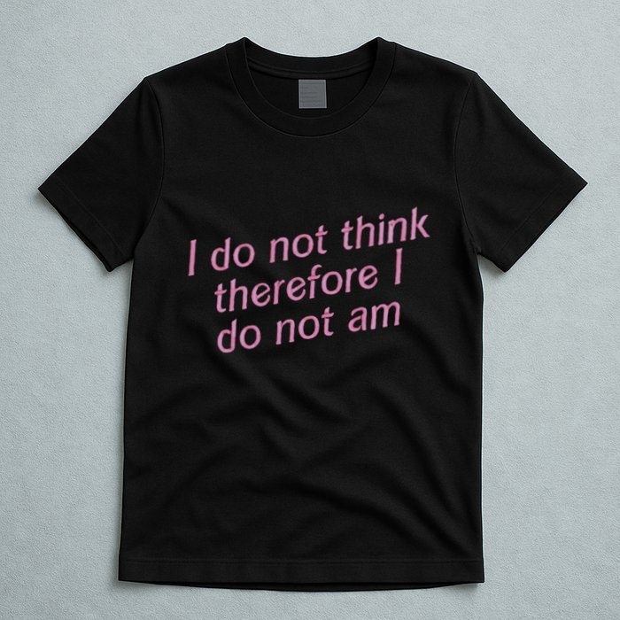 I Do Not Think Therefore I Do Not Am T-Shirt
