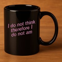 I Do Not Think Therefore I Do Not Am 11oz C Handle Ceramic Mug