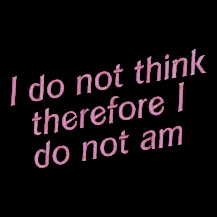 I Do Not Think Therefore I Do Not Am Drawstring Bag
