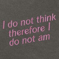 I Do Not Think Therefore I Do Not Am Cotton Canvas Backpack