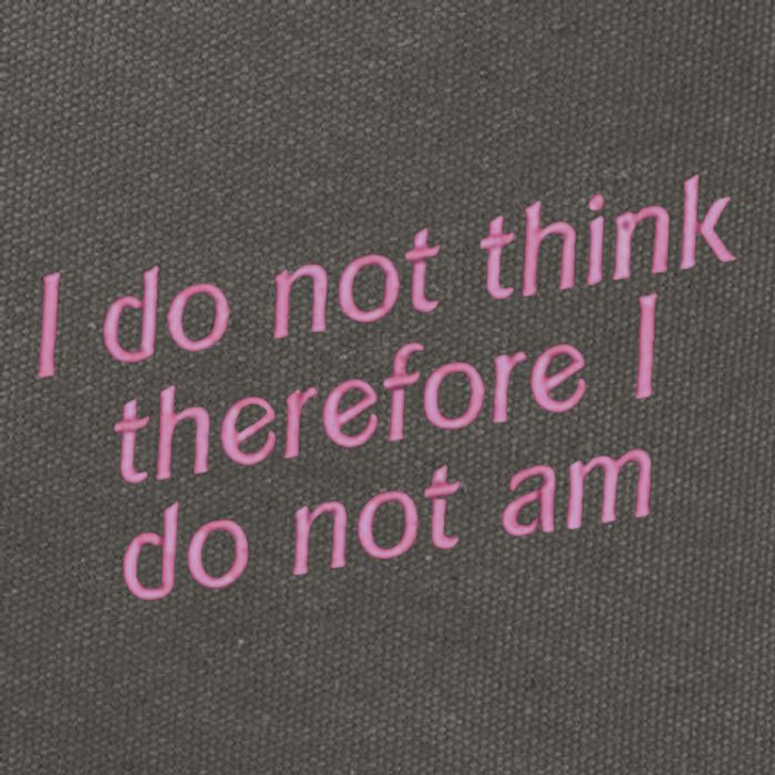 I Do Not Think Therefore I Do Not Am Cotton Canvas Backpack