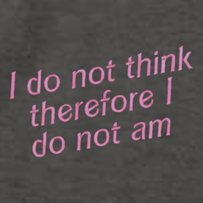 I Do Not Think Therefore I Do Not Am Vector Backpack