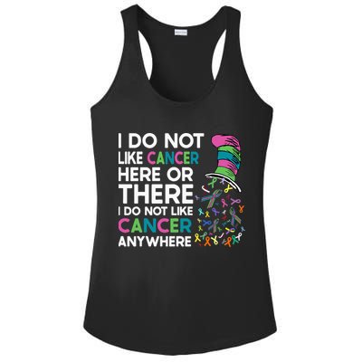 I Do Not Like Cancer Here Or There I Do Not Like Cancer Ladies PosiCharge Competitor Racerback Tank