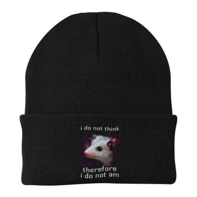 I Do Not Think Therefore I Do Not Am Possum Knit Cap Winter Beanie