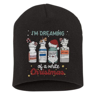 Im Dreaming Of A White Christmas Icu Crew Christmas Short Acrylic Beanie