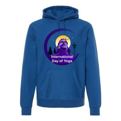 International Day Of Yoga / World Tyogatag Shiva Promise Cool Gift Premium Hoodie