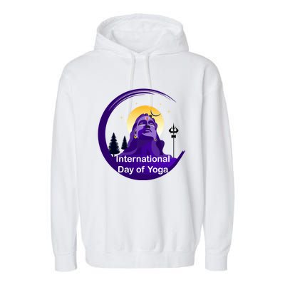 International Day Of Yoga / World Tyogatag Shiva Promise Cool Gift Garment-Dyed Fleece Hoodie