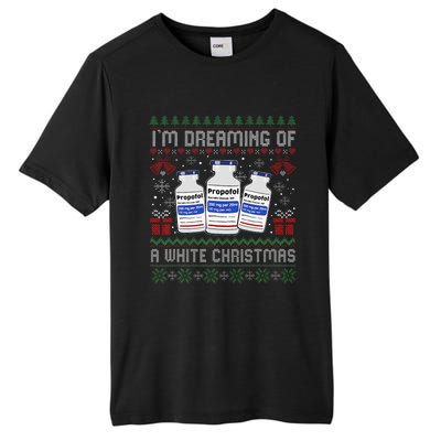 IM Dreaming Of A White Christmas Propofol Ugly Xmas Nurse Tall Fusion ChromaSoft Performance T-Shirt