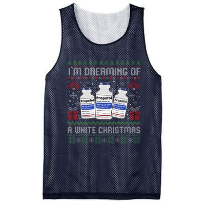 IM Dreaming Of A White Christmas Propofol Ugly Xmas Nurse Mesh Reversible Basketball Jersey Tank