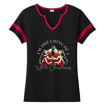 IM Dreaming Of A Sand ChristmasFunny ChristmasChristmas Gift Christmas In Ju Ladies Halftime Notch Neck Tee